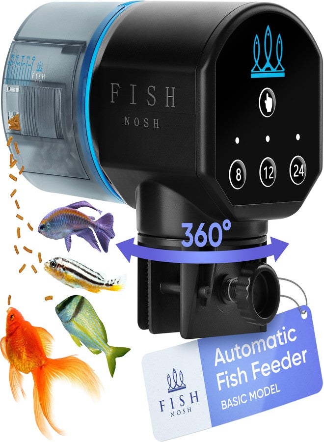 FISHNOSH Automatic Fish Feeder for Aquarium - New Generation 2025, Auto Food Dispenser with Timer for Small Tank, Big Aquariums & Pond, Model-ML - Image 1